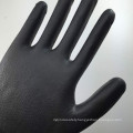 NMSAFETY black PU palm coated work gloves CE 4131X